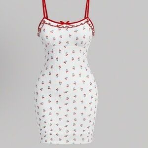 Cherry print cami dress